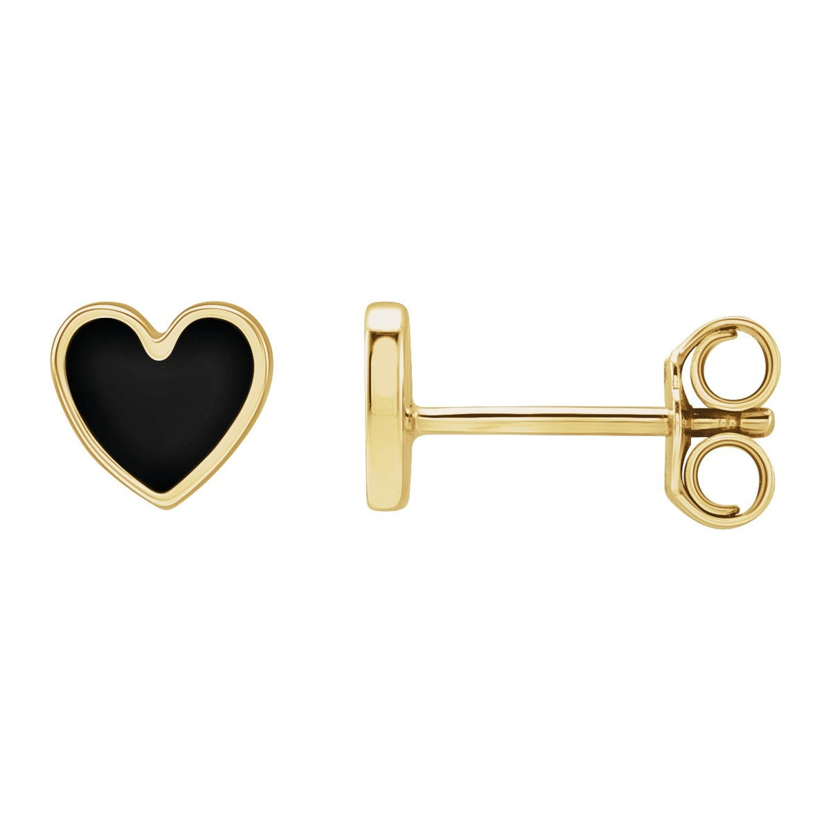 Enamel Heart Stud Earrings