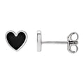 Enamel Heart Stud Earrings