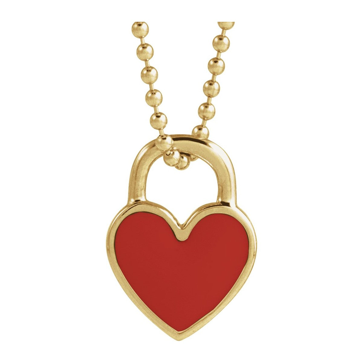 Enamel Heart Necklace