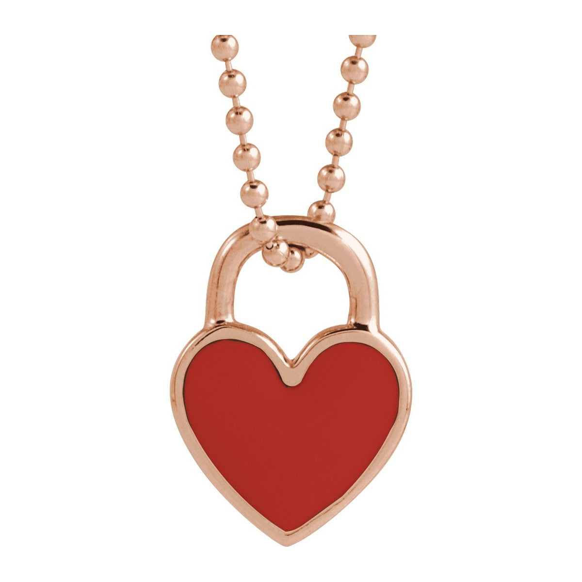 Enamel Heart Necklace