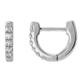 Diamond U-Hoop Earrings