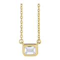 Emerald-Cut Lab-Grown Diamond Necklace