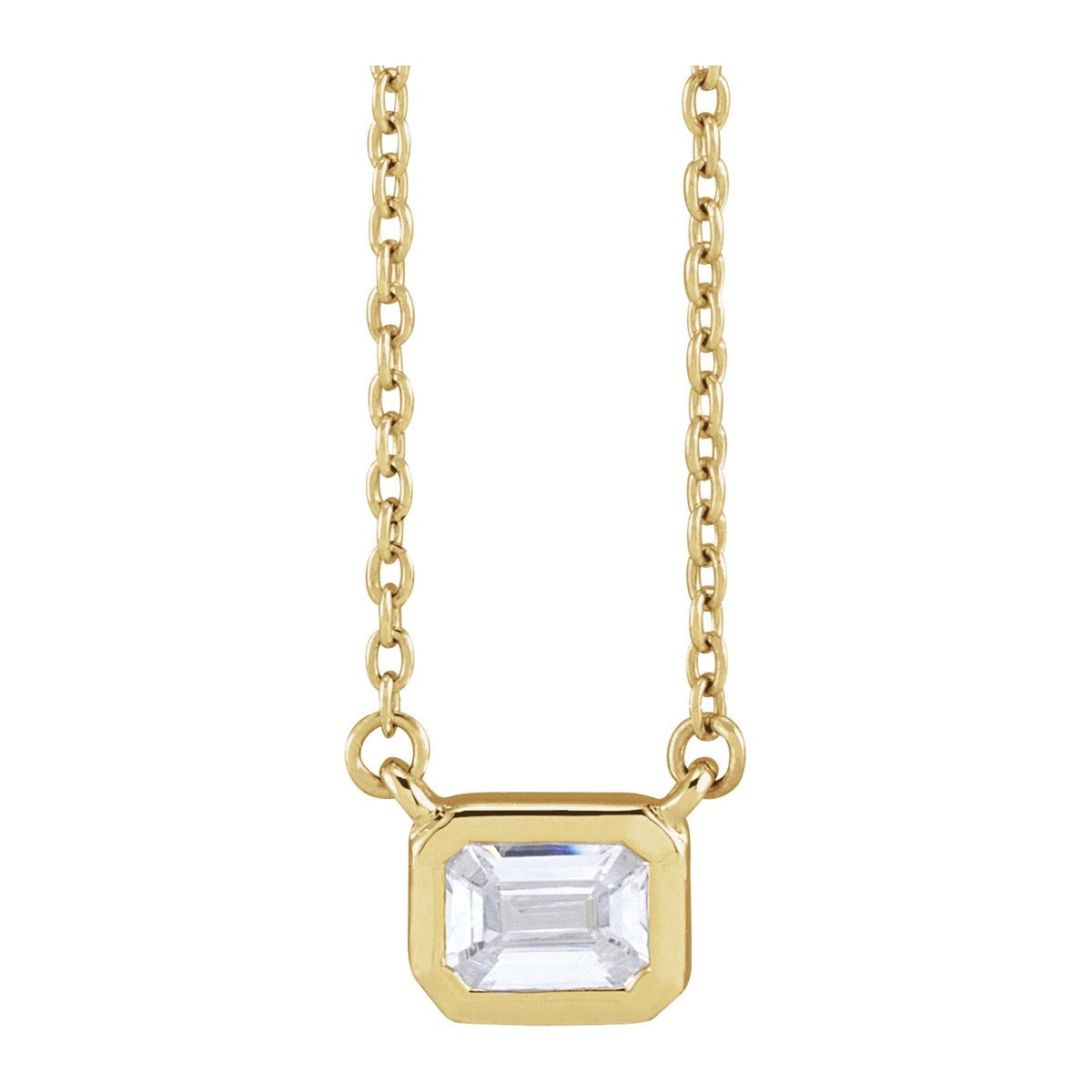 Emerald-Cut Lab-Grown Diamond Necklace