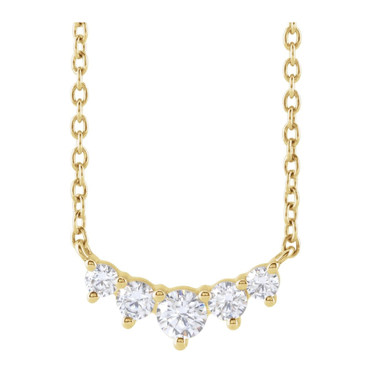 Lab-Grown Diamond Graduated Necklace