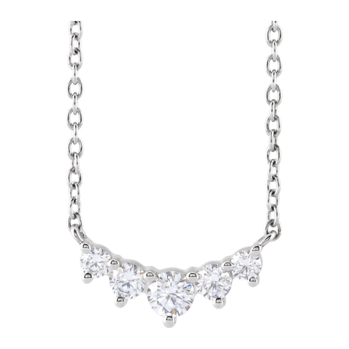 Lab-Grown Diamond Graduated Necklace