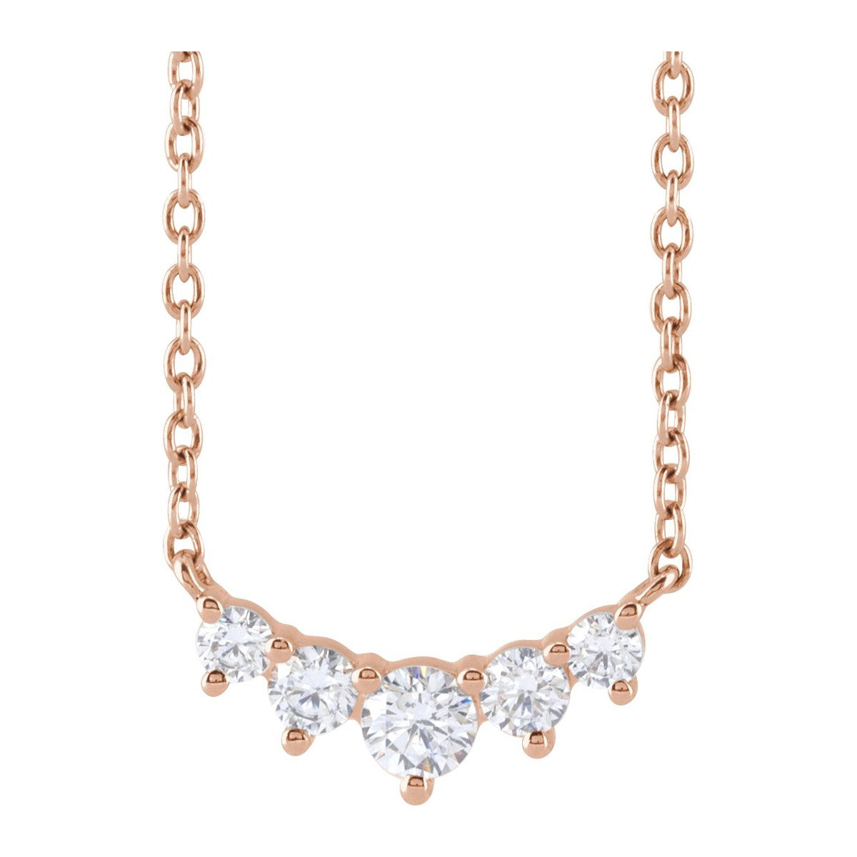 Lab-Grown Diamond Graduated Necklace