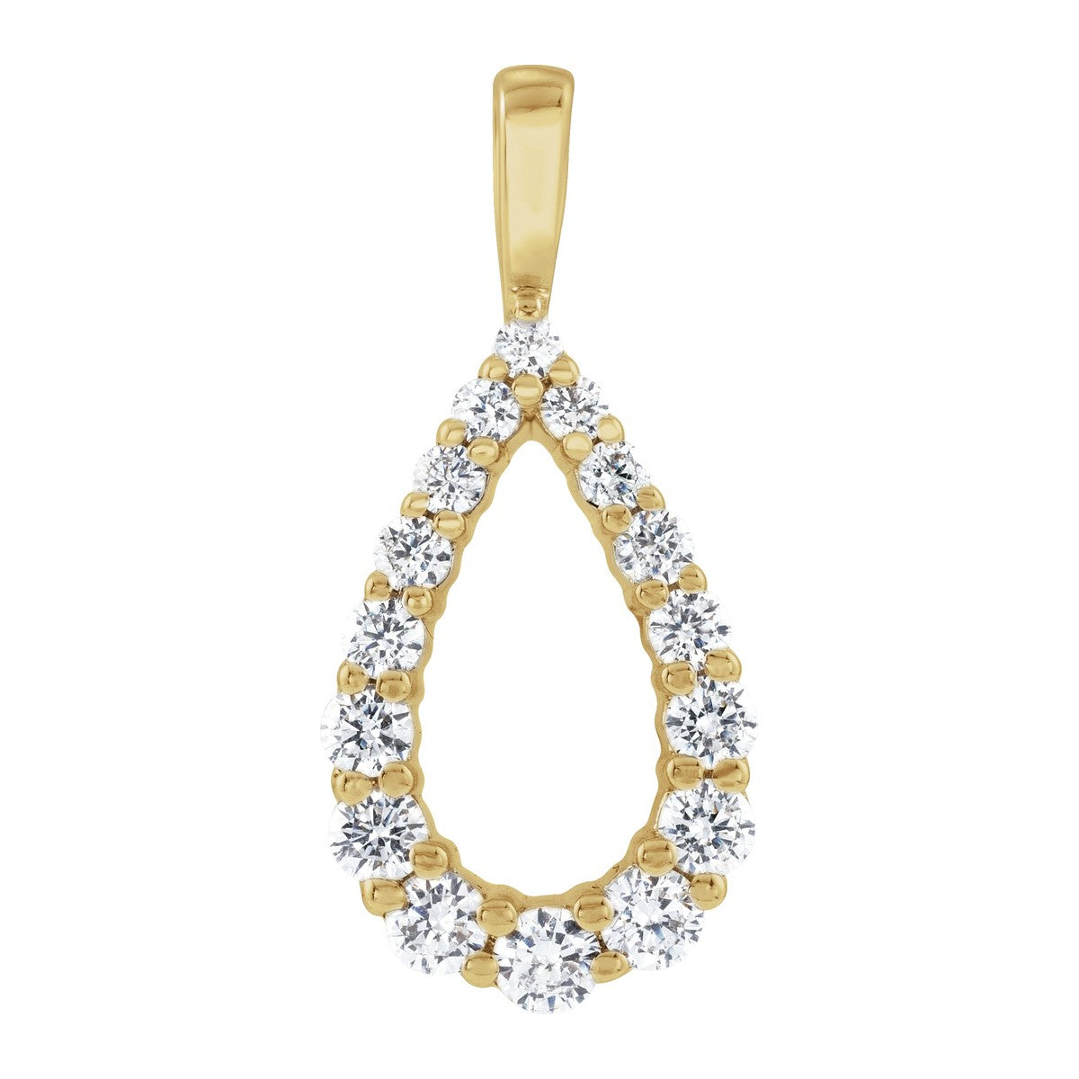 Lab-Grown Diamond Teardrop Pendant