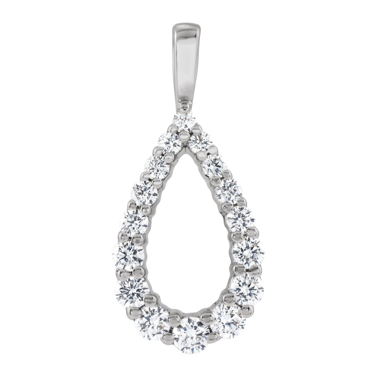Lab-Grown Diamond Teardrop Pendant
