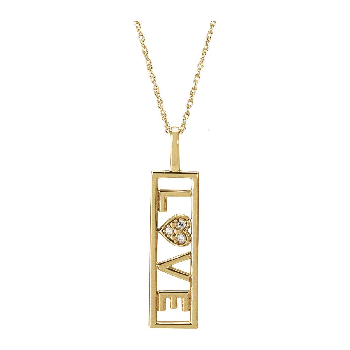 Diamond-Accent Love Necklace