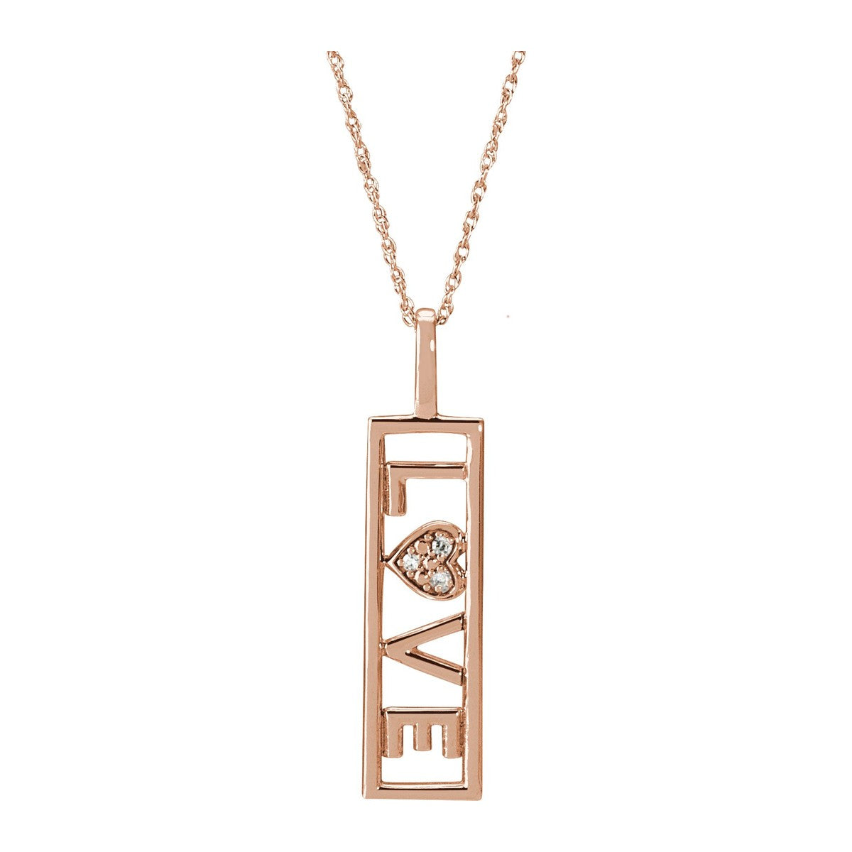Diamond-Accent Love Necklace