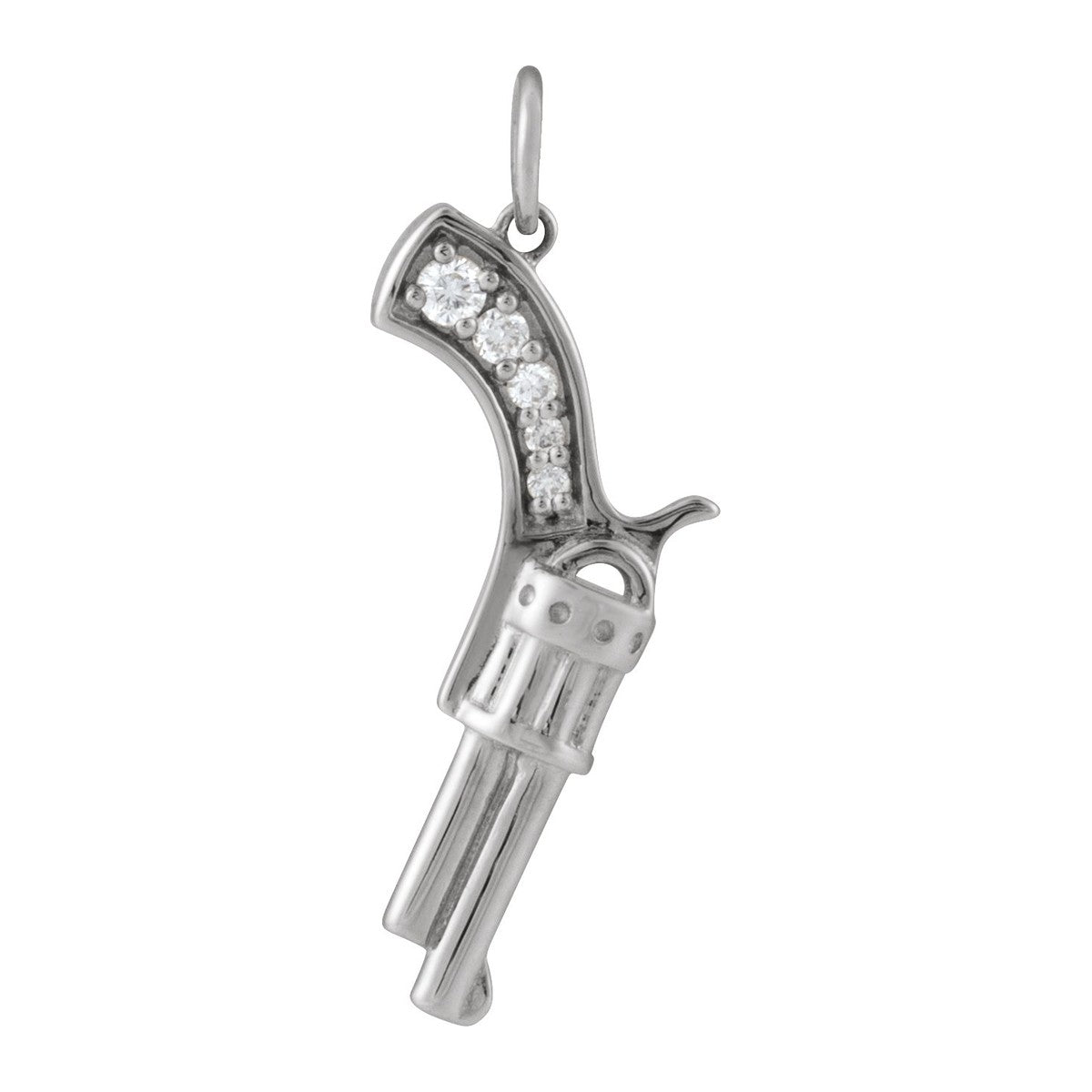 Diamond-Accent Revolver Pendant