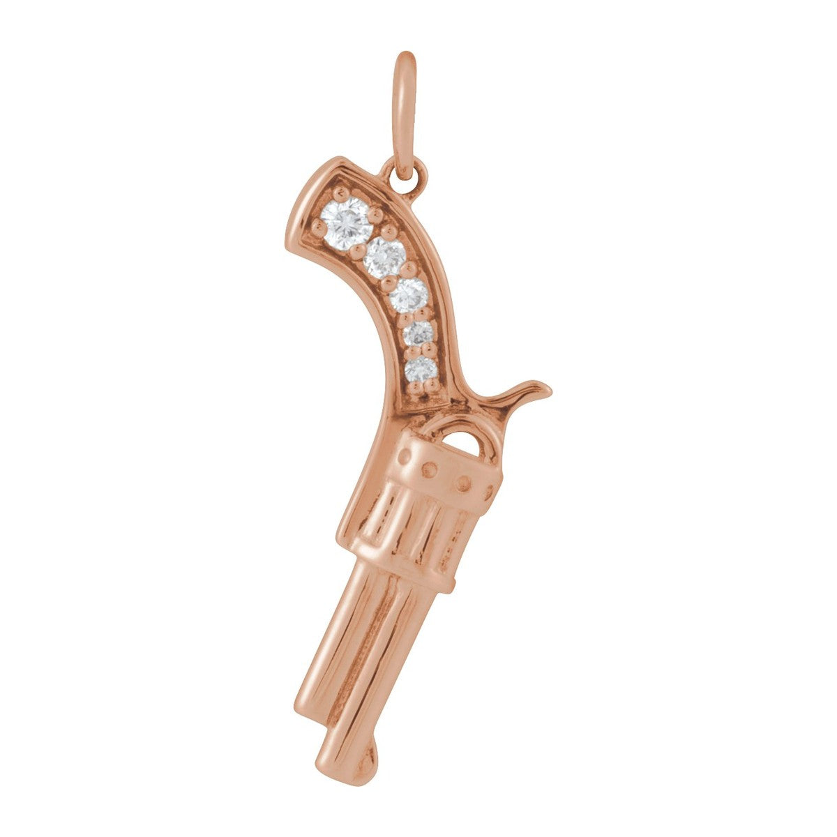 Diamond-Accent Revolver Pendant