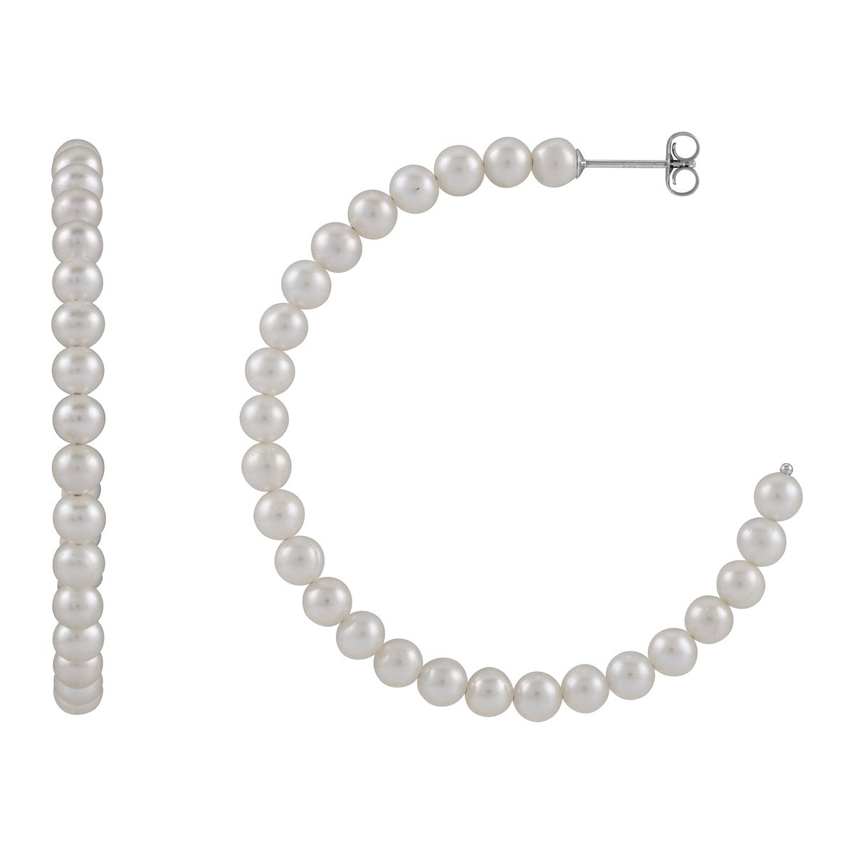 Freshwater Pearl Hoop Earrings