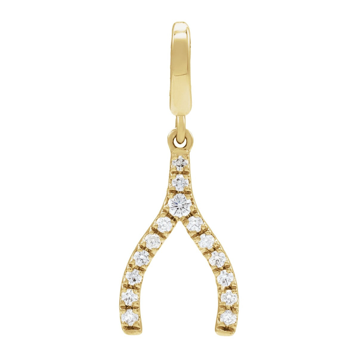 Diamond Wishbone Pendant