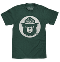 Smokey Bear Shirt Retro Mascot T-Shirt - Forest Green