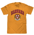 Harvard Veritas Shield College T-Shirt - Mustard Yellow