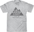 Coors Light Beer Cold as the Rockies Mountain Logo T-Shirt - Athletic Heather Gray