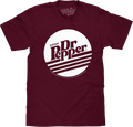 Retro Drink Dr Pepper Logo T-Shirt - Burgundy