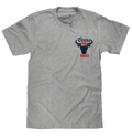 Coors Banquet Beer Rodeo Bull Front and Back Print T-Shirt - Athletic Gray Heather