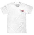 Faded Drink Dr Pepper Vintage Logo Front and Back Print T-Shirt - White