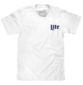 Miller Lite Beer Front and Back Print T-Shirt - White