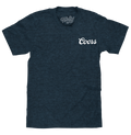 Original Coors Rodeo Cowboy Front and Back Print T-Shirt - Denim Black Heather