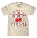 Wild Cherry Pepsi 70s Soda Logo T-Shirt - Cream