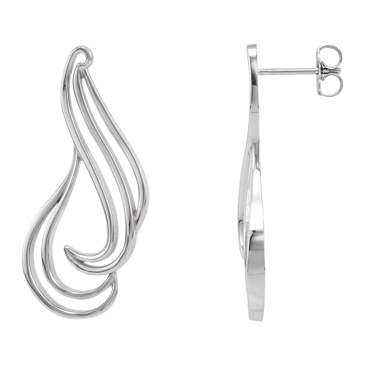 Freeform Swirl Drop Earrings
