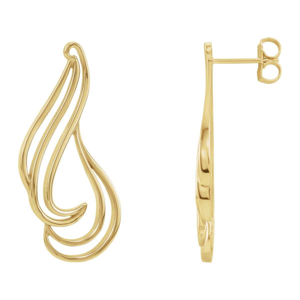 Freeform Swirl Drop Earrings