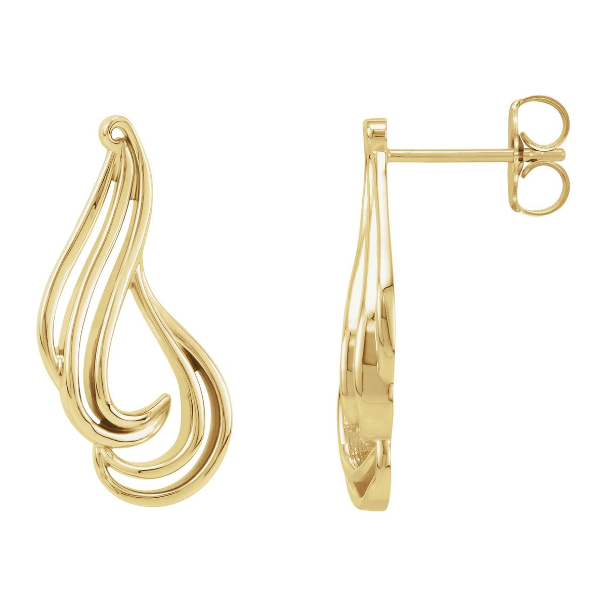 Freeform Swirl Drop Earrings
