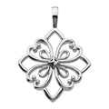 Filigree Diamond-Shape Pendant
