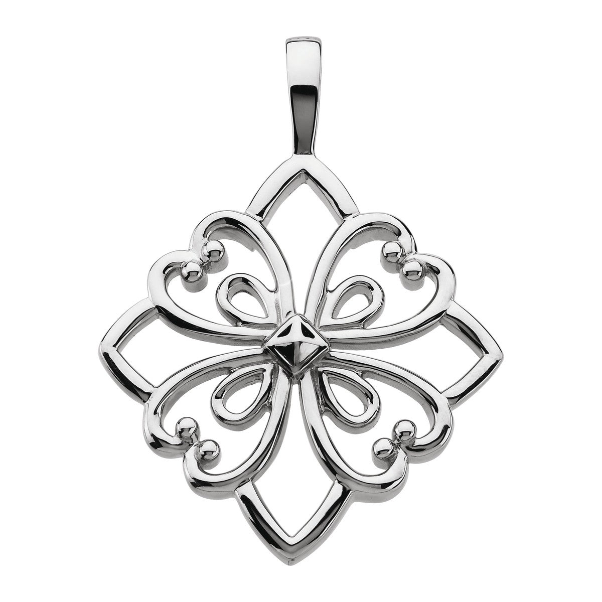 Filigree Diamond-Shape Pendant