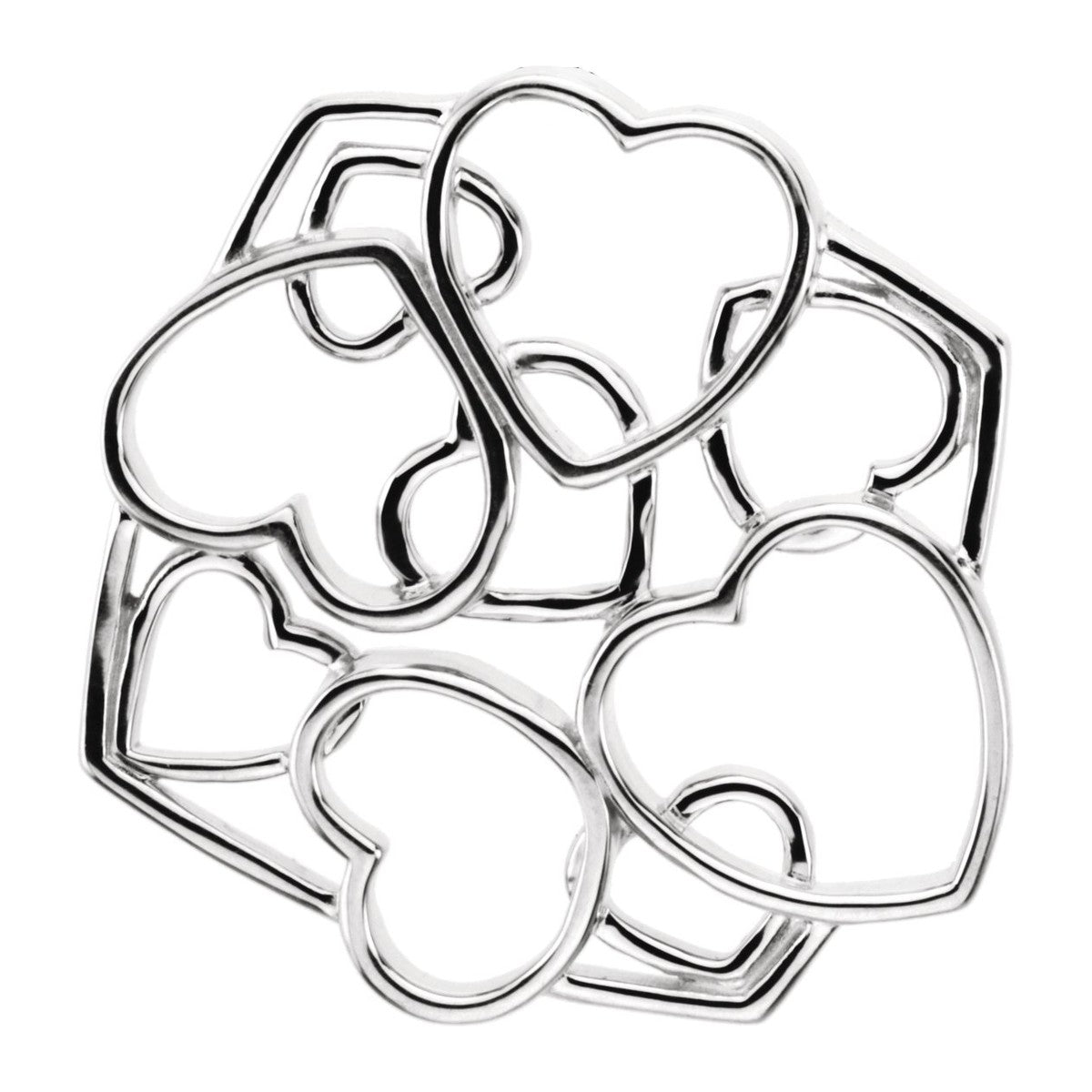 Overlapping Hearts Pendant