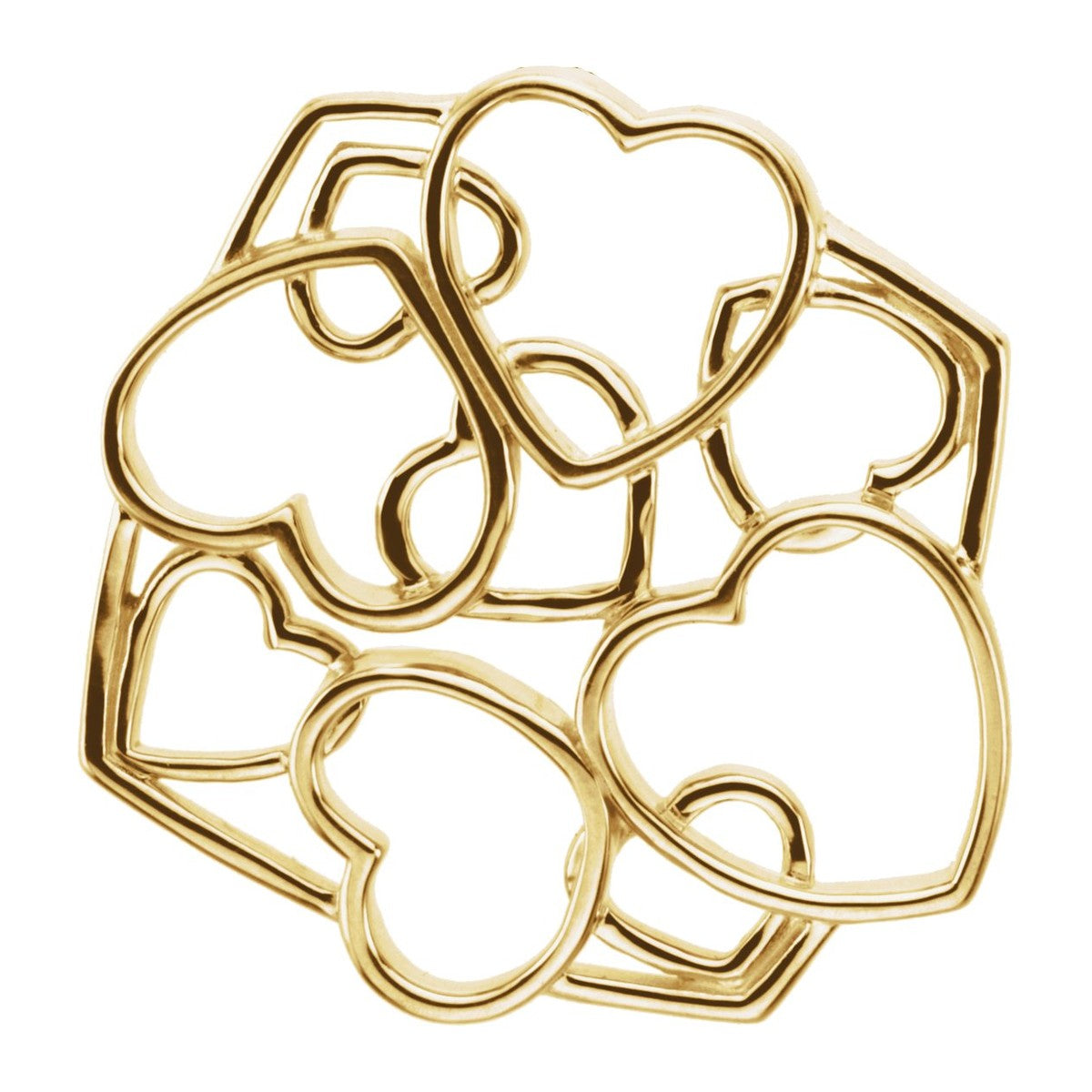 Overlapping Hearts Pendant