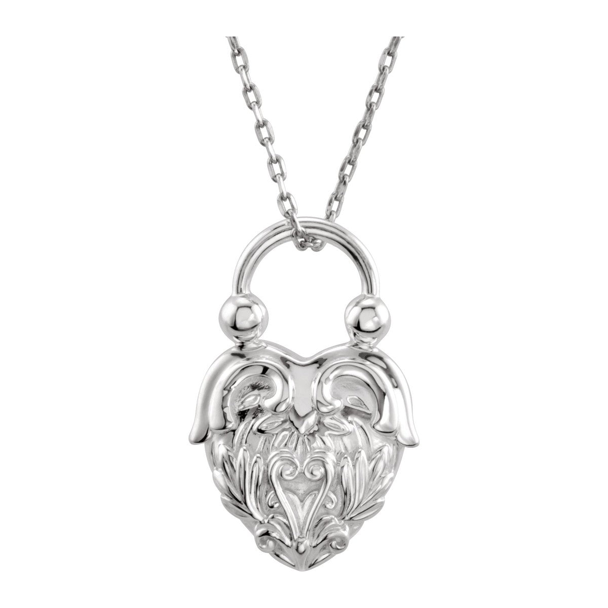Vintage Heart Padlock Necklace