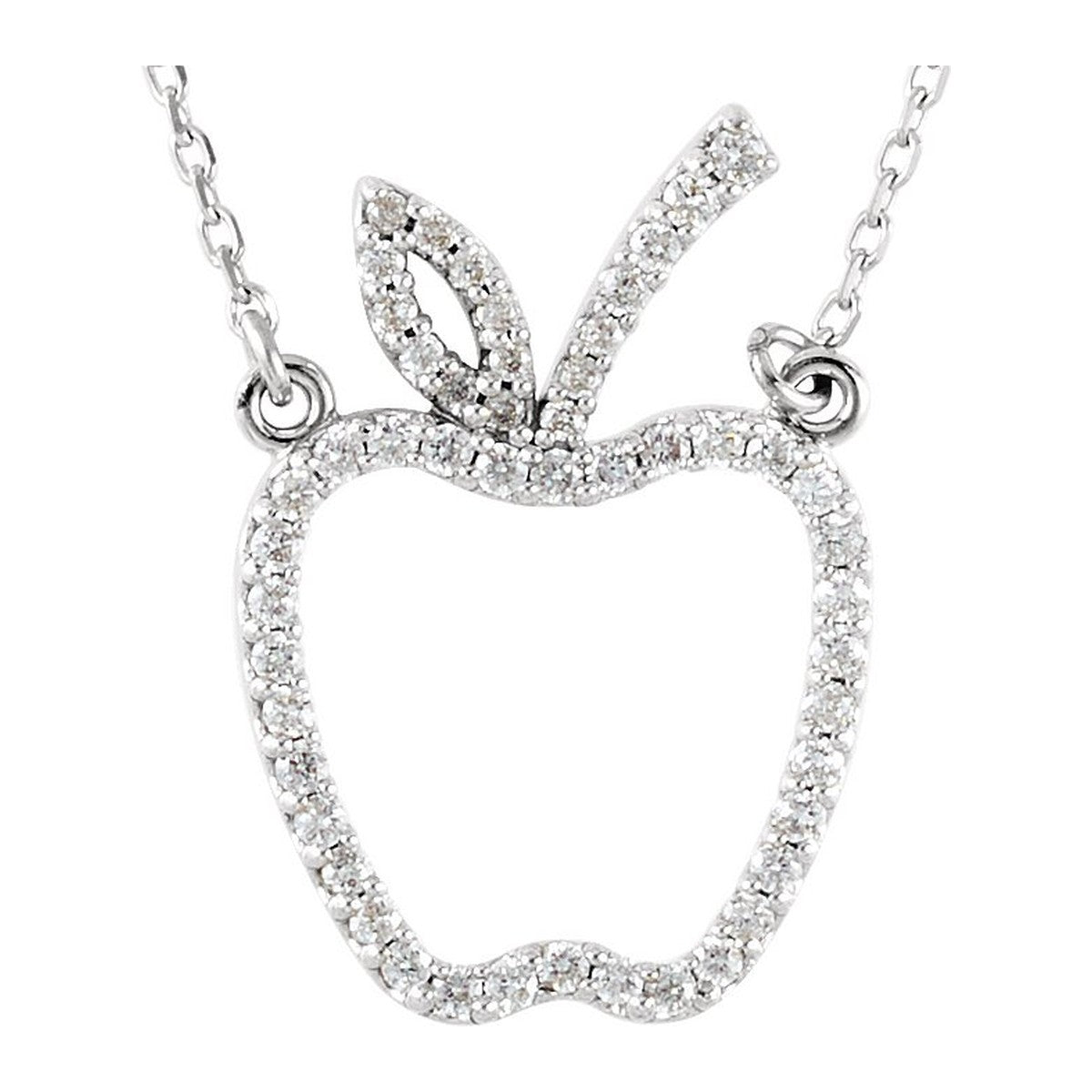 Diamond Apple Necklace