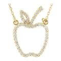 Diamond Apple Necklace