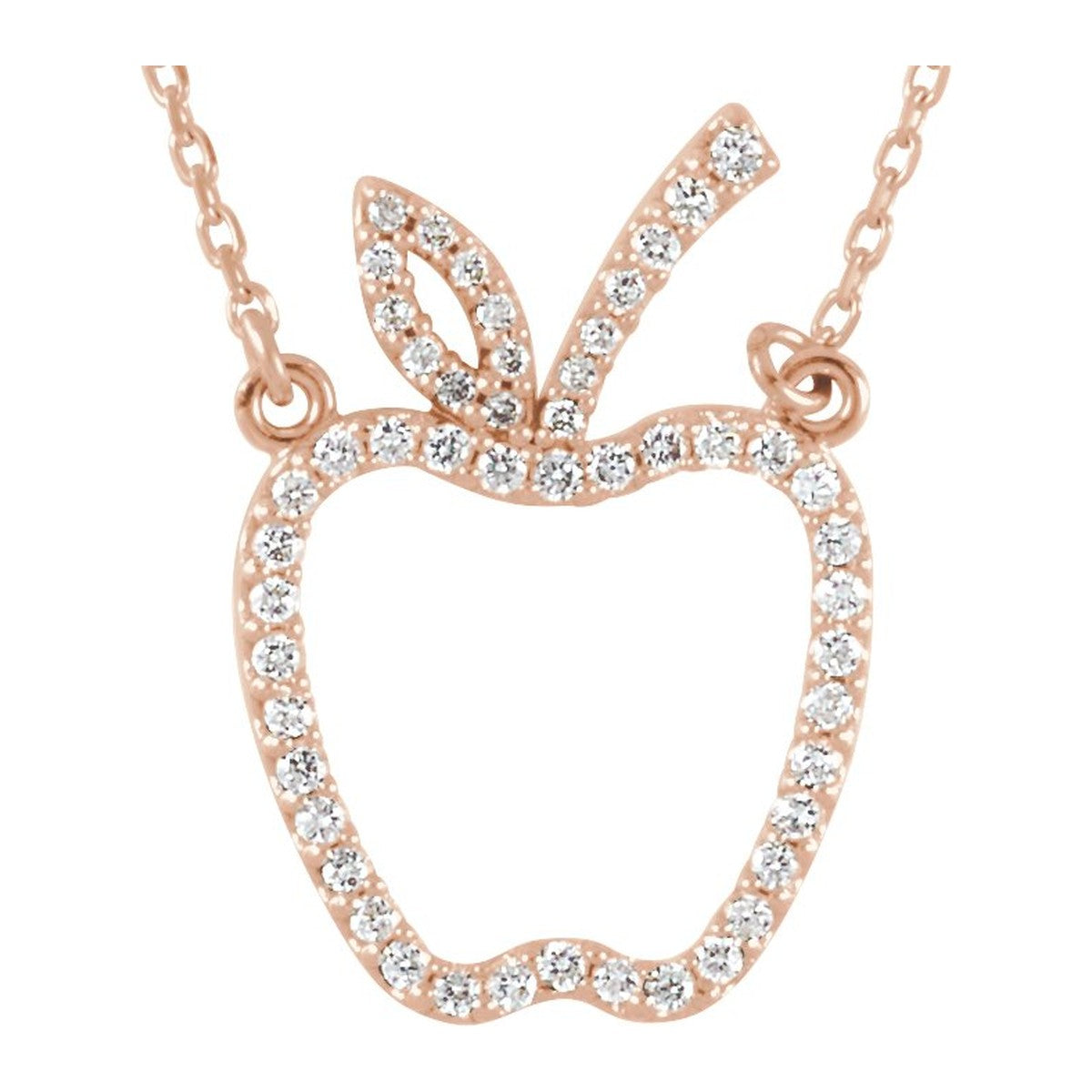 Diamond Apple Necklace