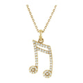 Diamond Sixteenth Note Necklace