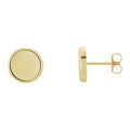 Concave Disc Stud Earrings