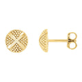 Granulated X Stud Earrings