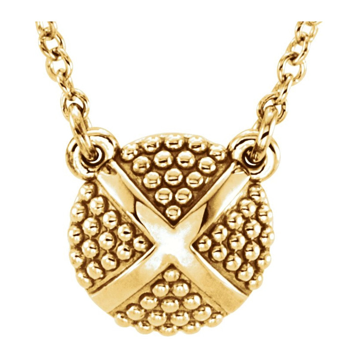 Granulated X Necklace