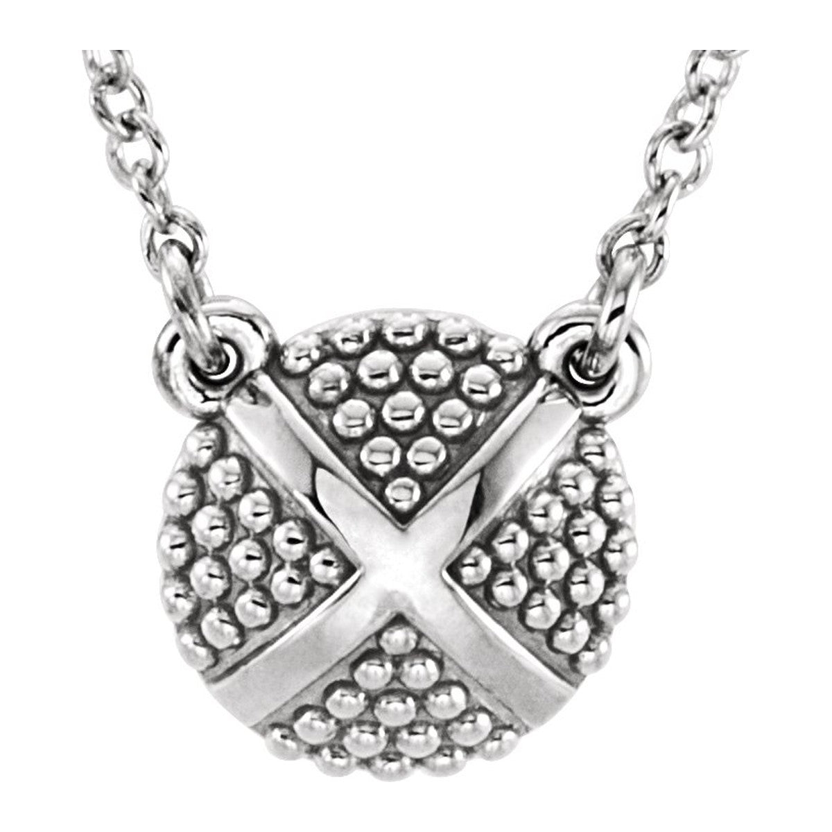 Granulated X Necklace