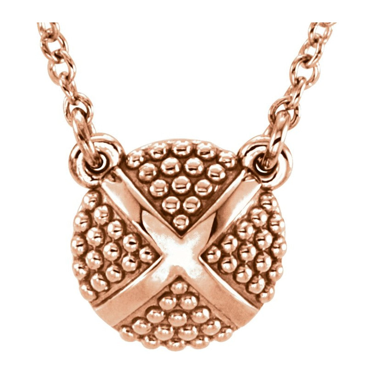 Granulated X Necklace