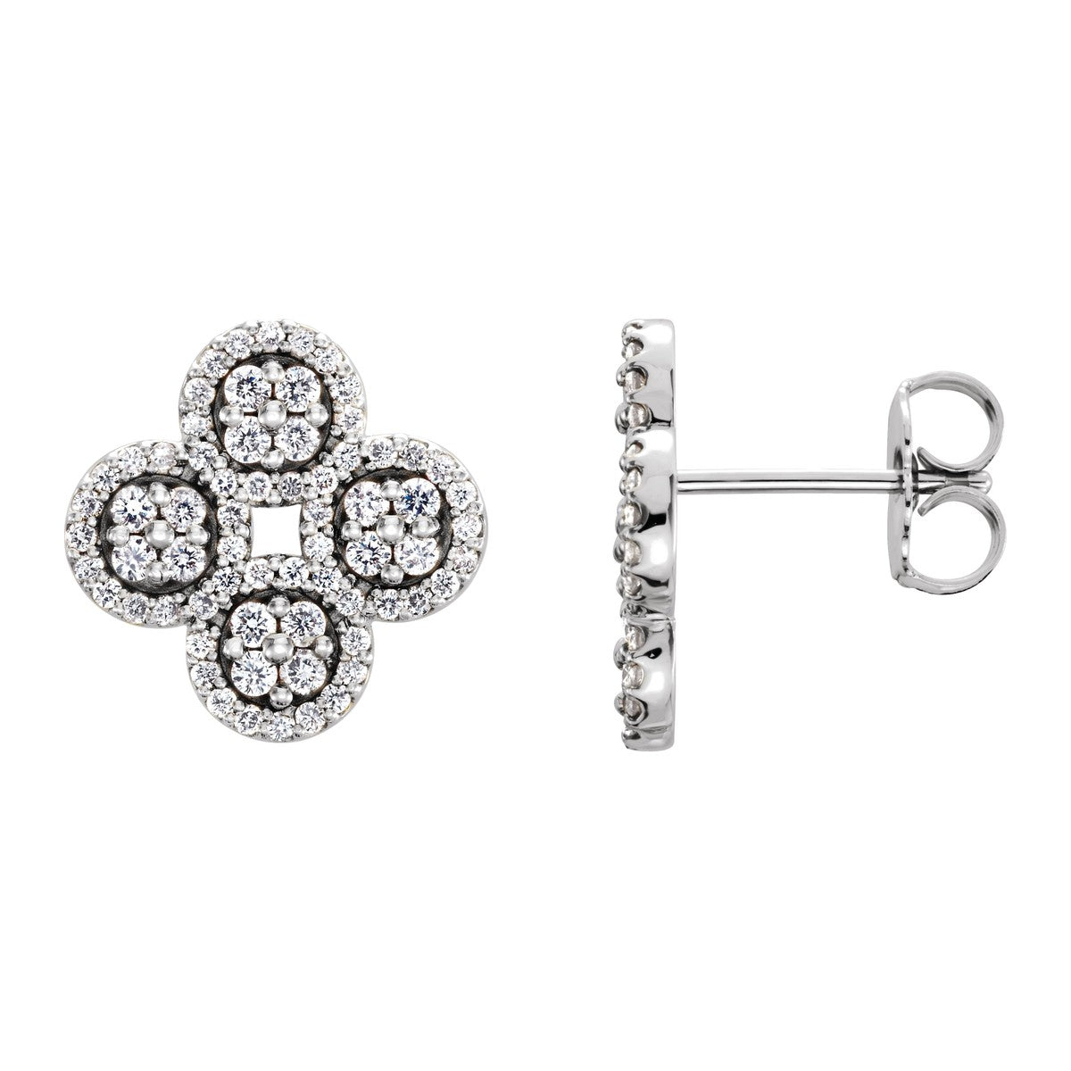 Diamond Clover Earrings