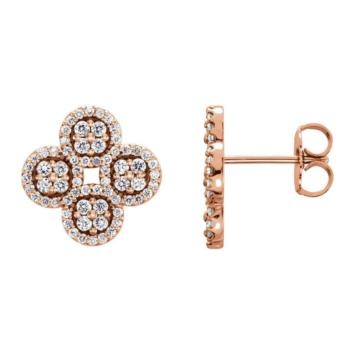 Diamond Clover Earrings
