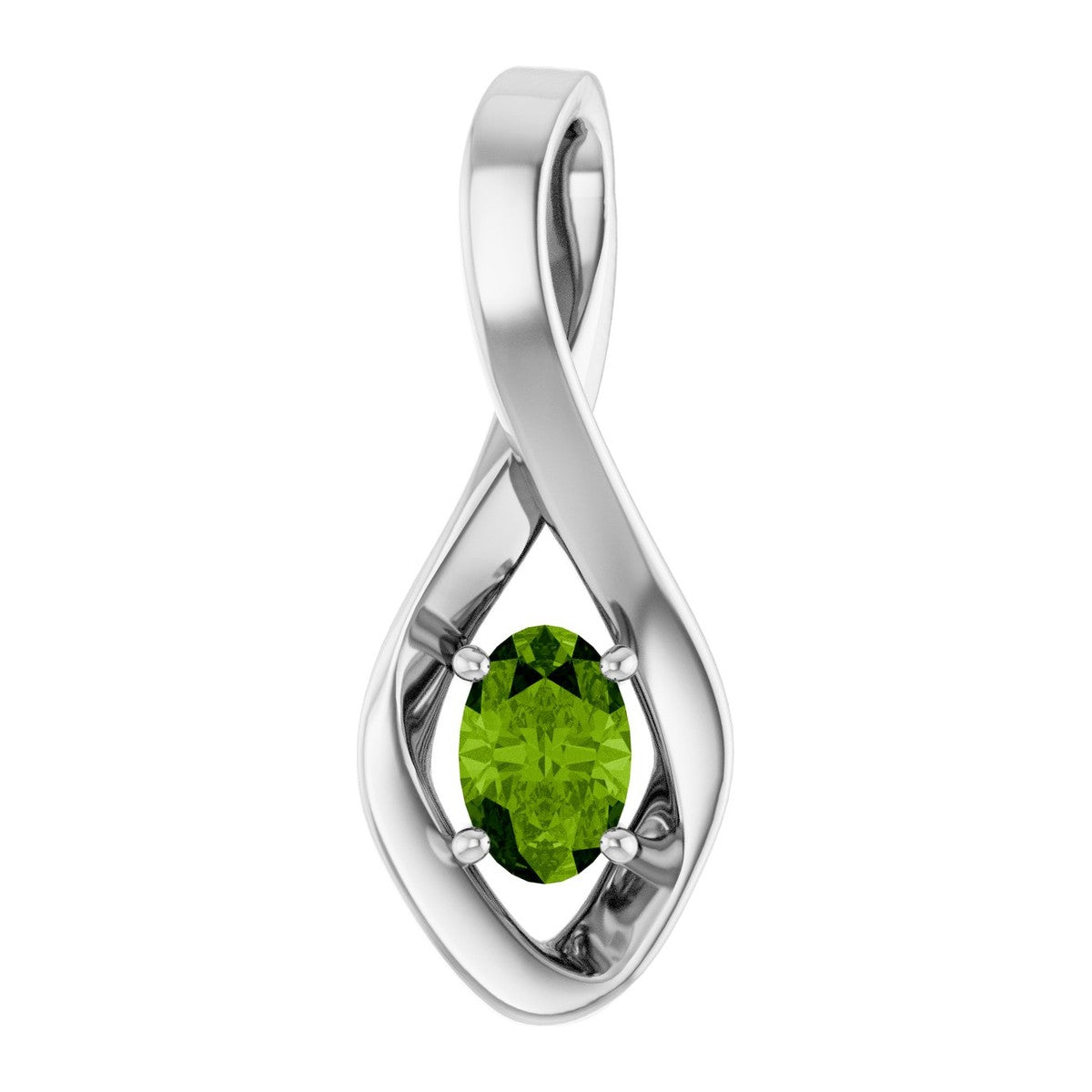 Infinity-Inspired Gemstone Pendant