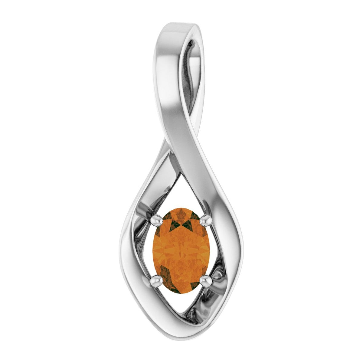 Infinity-Inspired Gemstone Pendant