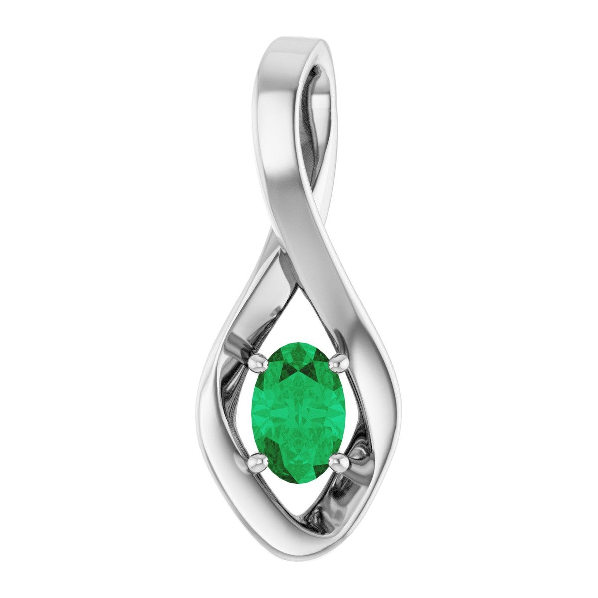 Infinity-Inspired Gemstone Pendant
