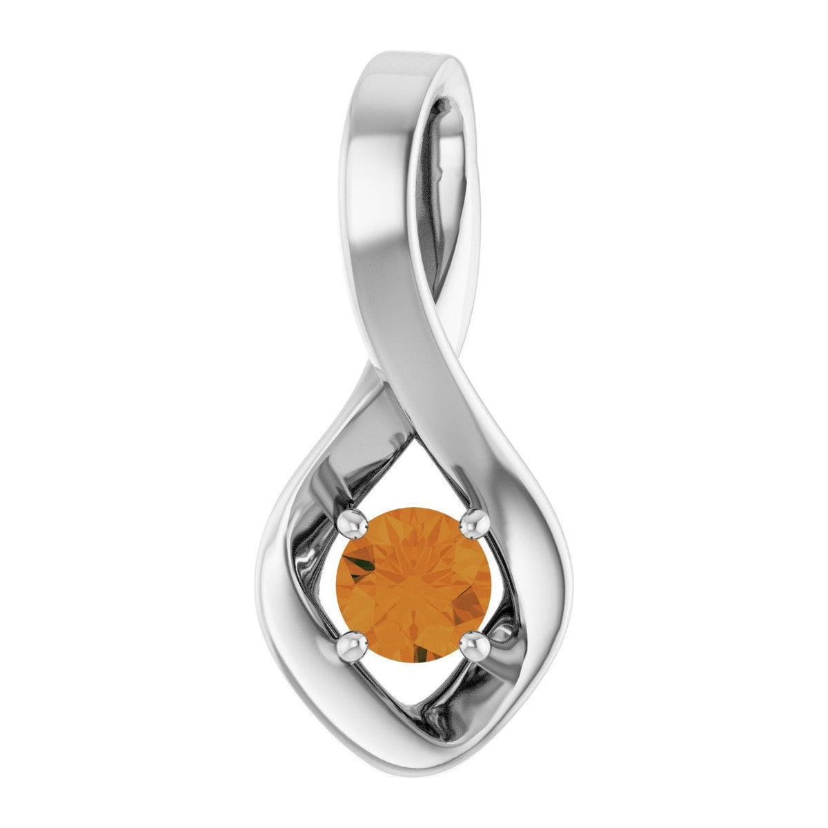 Infinity-Inspired Gemstone Pendant